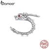 Vintage 925 Sterling Silver Dragon Hoop Earrings For Women Lucky Gothic Animal Dragon Ear Clips Party Punk Hiphop Gift