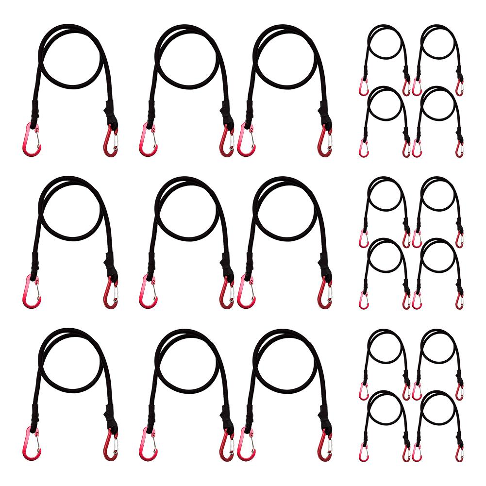 Heavy Duty Bungee Cord Aluminum Alloy Elastic Tie Strap String Luggage Packing Rope Elastic Rope for Luggage Rack Cargo
