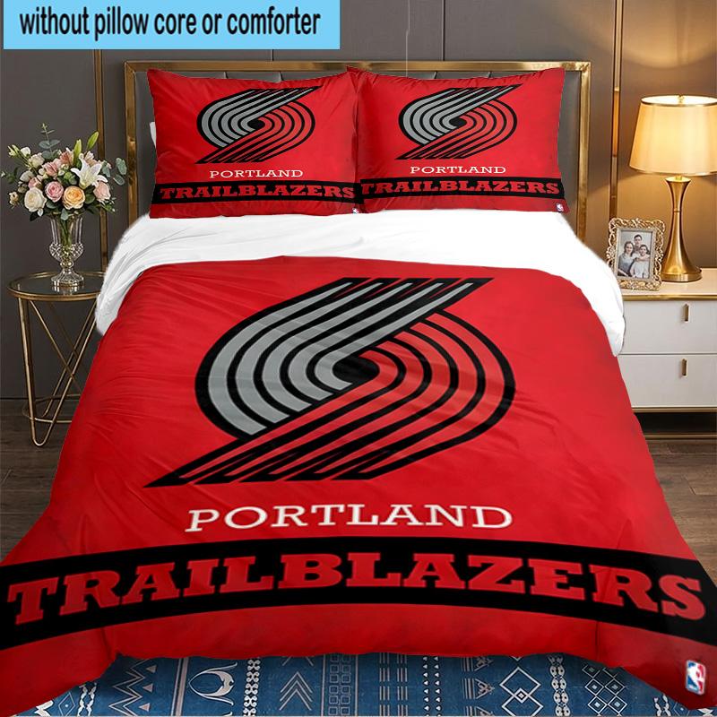 Portland Blazers Artwork 3pcs Bedding Set,Including 1pc Duvet Cover And 2pcs Pillowcases Perfect Gift for Christmas,Ideal for Bedroom, Dormitory