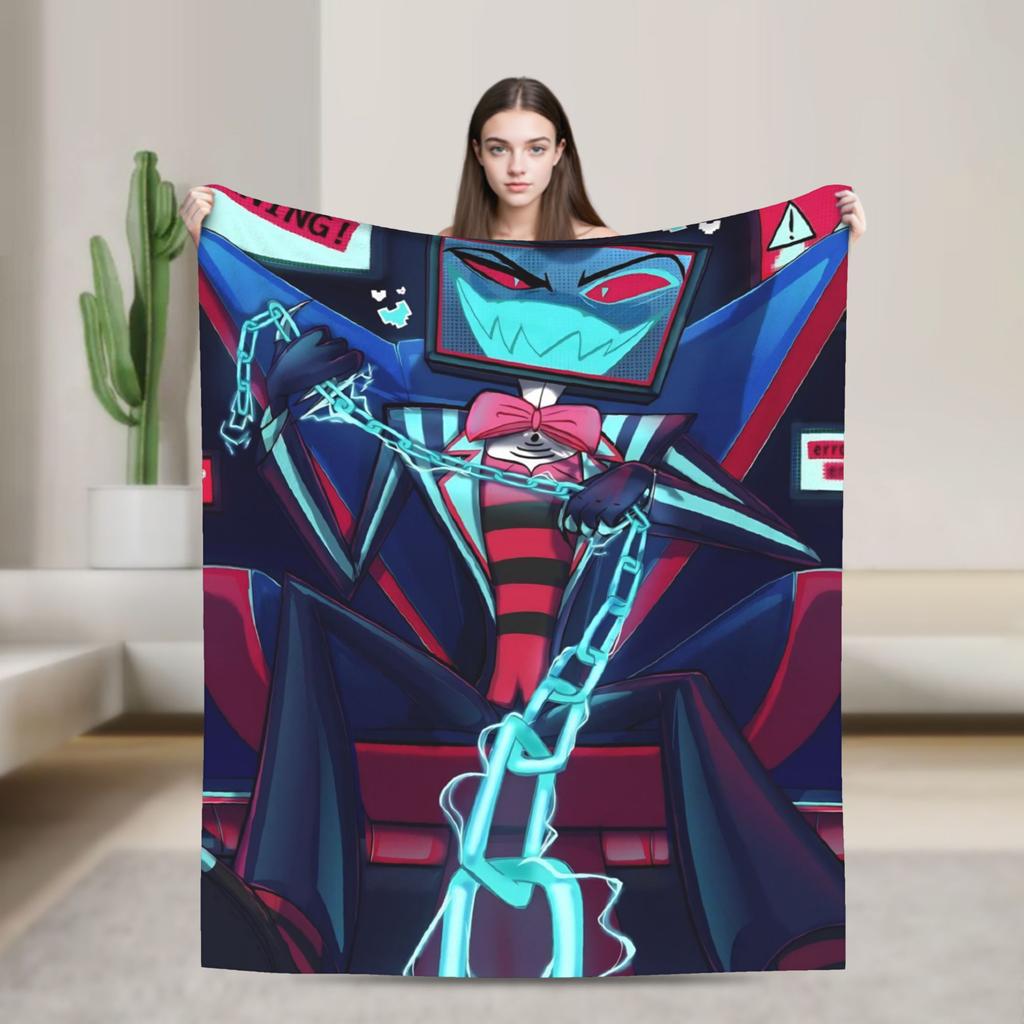 Adam Hazbins Hotels Anime Blankets Velvet Summer Portable Ultra-Soft Throw Blankets for Home Travel Bedspreads
