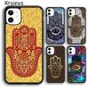 Krajews Magic Buddha Colored Hamsa Phone Case Cover For iPhone 14 5 6s 7 8 Plus X XR XS 11 12 13 Pro Max Samsung S21 S22 Ultra
