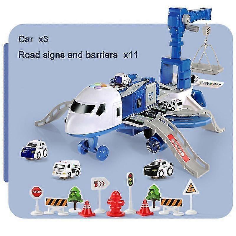 kid transformation air plane Toy set Inertial Aircraft Car Vehicles Music Model DIY Children Boy Educational Toys Christmas Gift