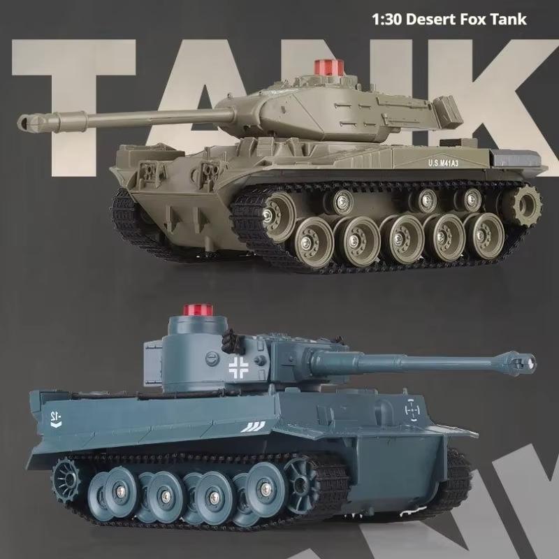 2024 New RC Tank Model Toy 2.4G Remote Control Programmable Tracked Tank Sound Effect Military Tank 1/30 Remote Control Car Toy Suitable for Boys Gift