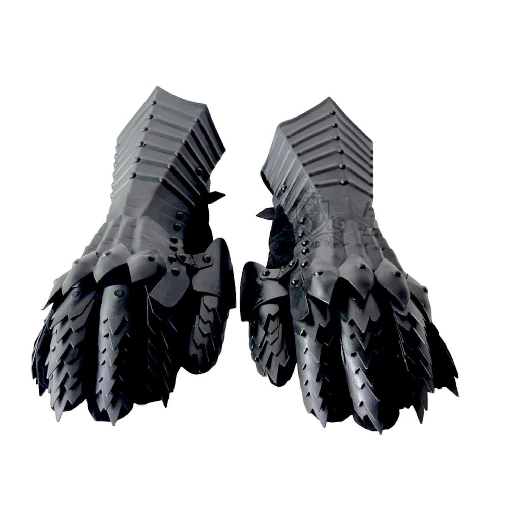 Gauntlets Ringwraith Nazgul Black Nazgul Gauntlets Steel Medieval Armor Gloves Gift for Him