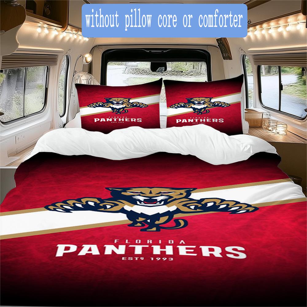 Florida Panther print Pattern Bedding,Quilt Set Quilt Cover Pillowcase Home Birthday Gift (1*duvet cover+2*pillowcase,without core)ZSJT0917180