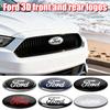 11.5cm Car Front Grille Logo Trunk Accessories Hood Sticker For Ford Focus Fiesta mk6 mk7 Mondeo Ranger S-MAX Kuga C-MAX Edge 3D WM9