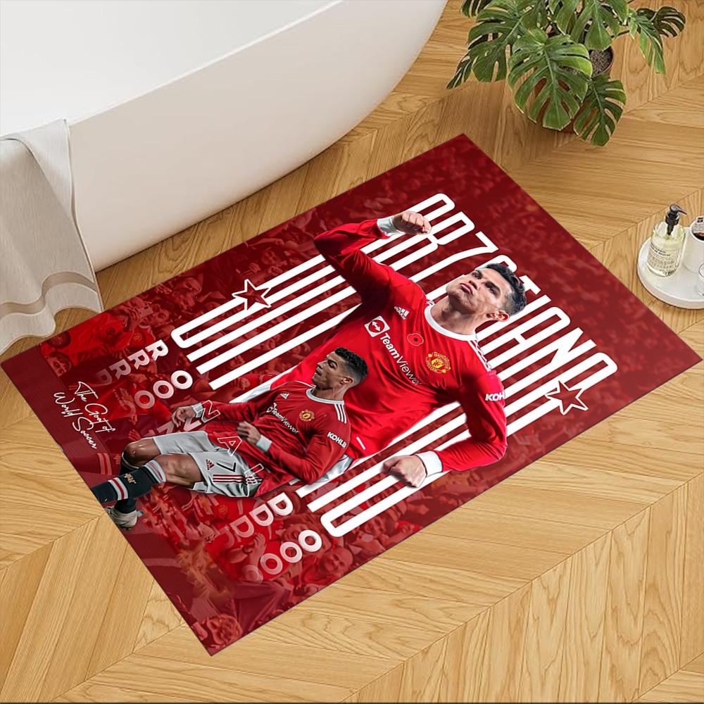 Cristiano Ronaldo Floor Mat Design for Entryway Balcony Decorate room Dining Room Antislip Carpet Decorate Offices Perfect Gift for Women/Men