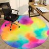 1pc Colorful AbstractChair Carpet for Office, Indoor Non-Slip Washable Polyester Fiber Carpet, Mat For Office, Machine Washable