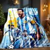 Football king Argentina Legacy Blanket Lightweight Ideal Bedding Blanket Perfect for Travel, Living Rooms, Offices, Sofas, Fan Christmas gift