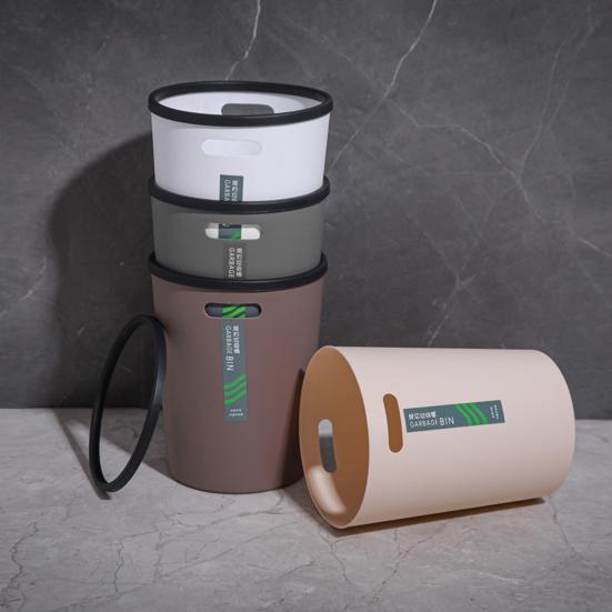 Мусорное ведро Современный стиль Большая вместимость Широкое отверстие Ударопрочное с компрессионным кольцом Поддерживает порядок Гладкая поверхность Бытовое Большое Мусорное Ведро для Дома