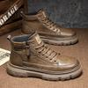 Winter 2024 New Martin Boots Men's High-top British Style Retro Leather Shoes Casual Trend Versatile Tooling Boots
