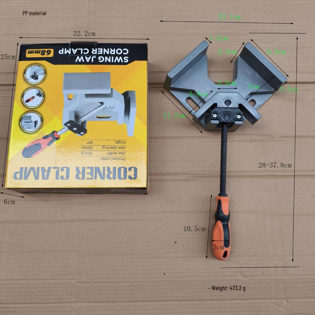 90° Aluminum Alloy Right Angle Clamp for Pipe and Woodworking