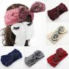 Богемская Женская Девичья Цветочная Повязка на Голову с Бантом и Ушками Кролика Тюрбан Вязаная Крючком Повязка на Волосы