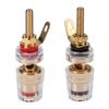2/4/6pcs Brass 4MM Gold Plated Speaker Amplifier Terminal Binding Post Nut Banana Plug Jack Socket Connector Long Thread Adapter