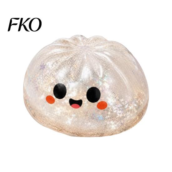 Squeeze Stress Ball Halloween Glitter Ball, TPR Slow Rising Fidget Toy, Gift for Children Ghost Pumpkin Eyeball Dumpling Decompression Kids