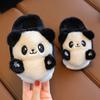 Cute Cartoon Panda Children's Winter Plush Slippers Casual Comfortable Non Slip Soft Bottom Home Slippers