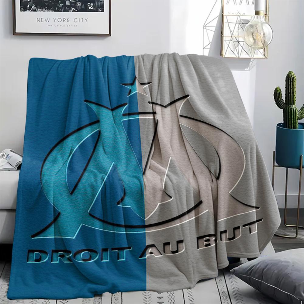 1Pc Marseille Print Flannel Blanket, High quality Comfortable for All Seasons, Home Decor, Warmth and Comfort, Perfect for Christmas GiftS