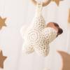 Crib Rattle Baby Bed Bell Newborn Wind Bell Hanging Tinkling Toy Wooden Baby Room Decorative Toy Star Shape Infant Crib Bell Rotating Music Rattle