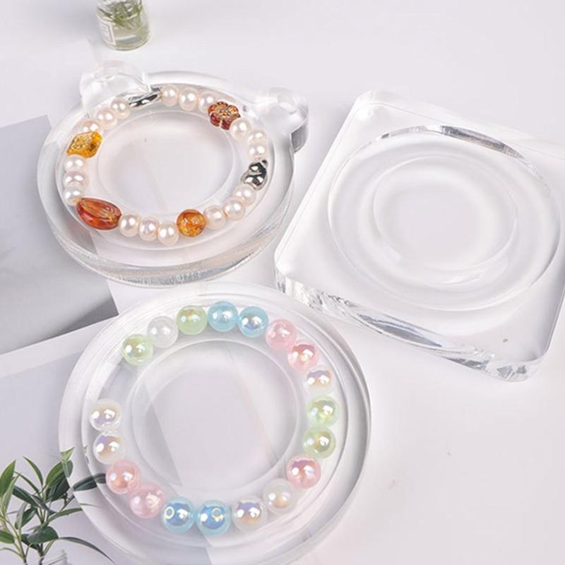 Acrylic Jewelry Display Tray Clear Necklace Organizers Beads Bracelet Tray Jewelry Display Organizers for Jewelry