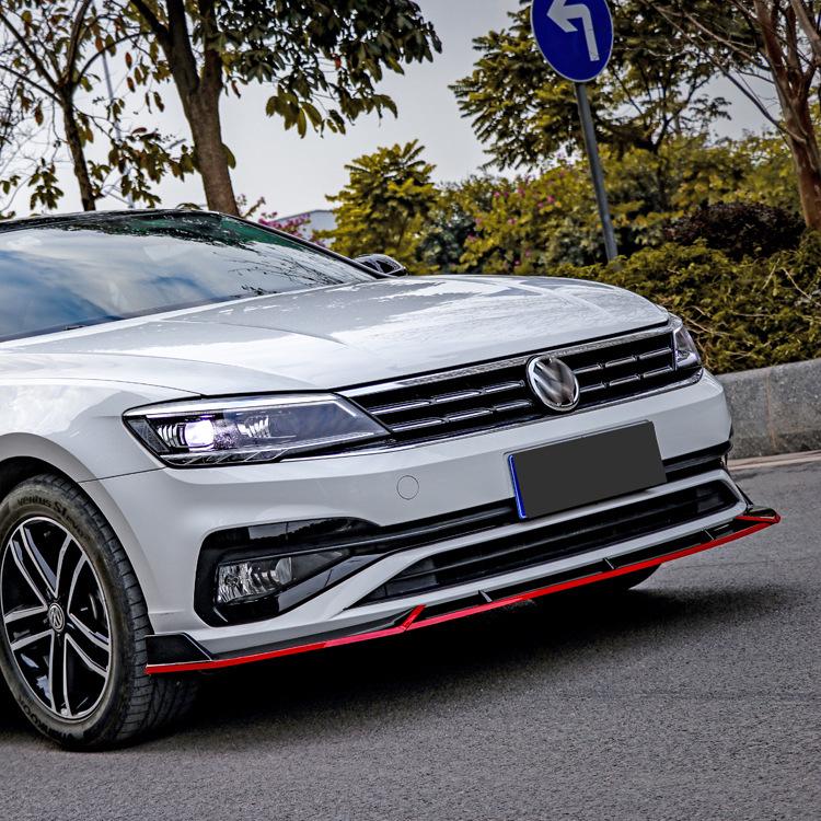 Передний сплиттер губы для Volkswagen Polo, Угловые защитные накладки на бампер, Передний спойлер против царапин для моделей 2019 года