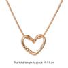 Hollow Love Heart Pendant Necklace Gold Sweater Chains Fashion Clavicle Chain  Women