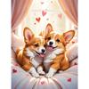 DIY Diamond Painting Cute Puppy Cross Stitch Kit Mosaic Art Diamond Painting Full Circle Diamond Home Decoration