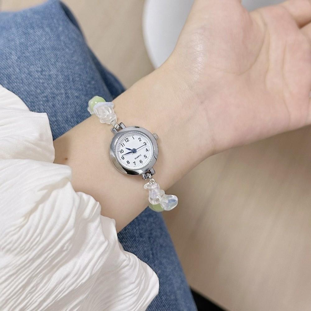 Beaded Bead Chain Watch Adjustable Quartz Watch New Bracelet Watch Women Girls