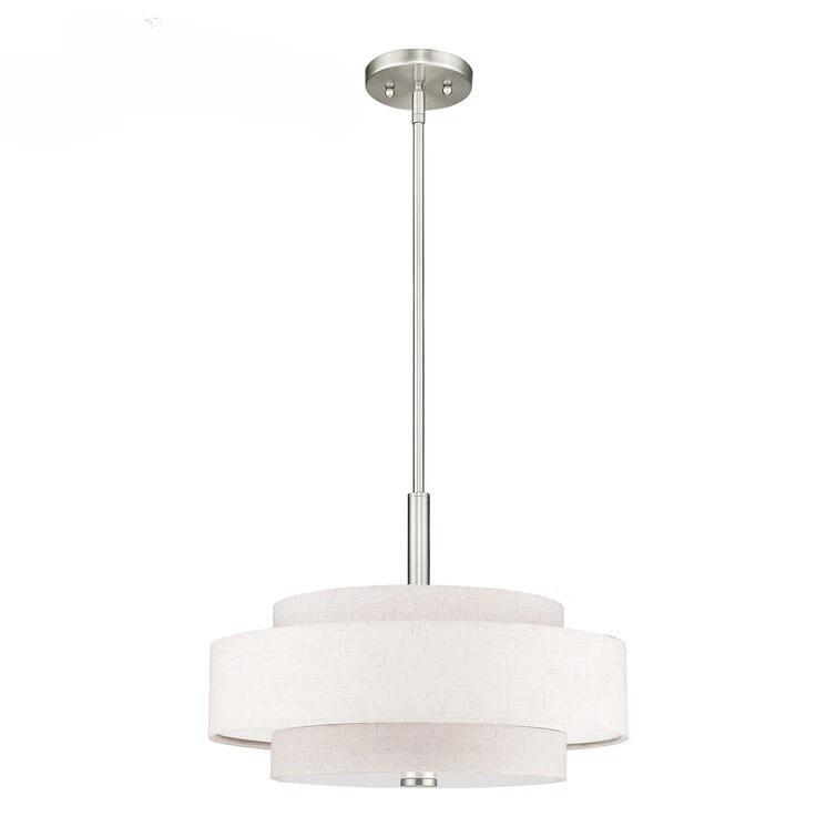 Modern Minimalist Cloth Pendant Light Creative Fabric Rounded Light Fixture Living Room Decor Dining Room Suspension Luminaire