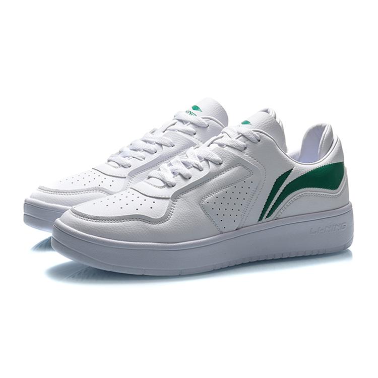 Li Ning Синтетическая кожа Нескользящие, Износостойкие, Легкие Низкие Кеды для скейтбординга Мужские Белые AGCQ251-1