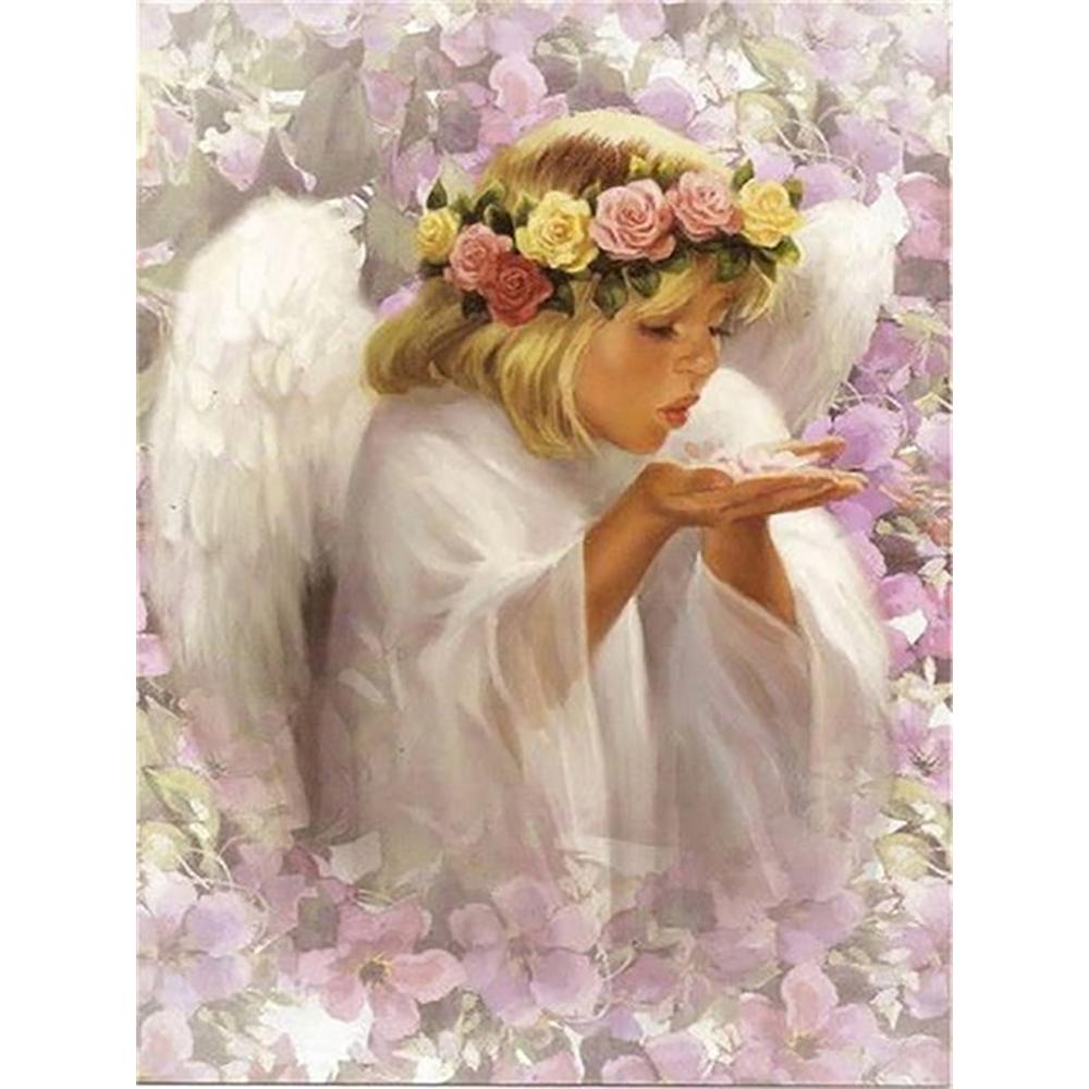 5D DIY Алмазная картина Вышивка крестиком Ангел Алмазная вышивка Портрет Мозаика Картина Rhinestone House Decor