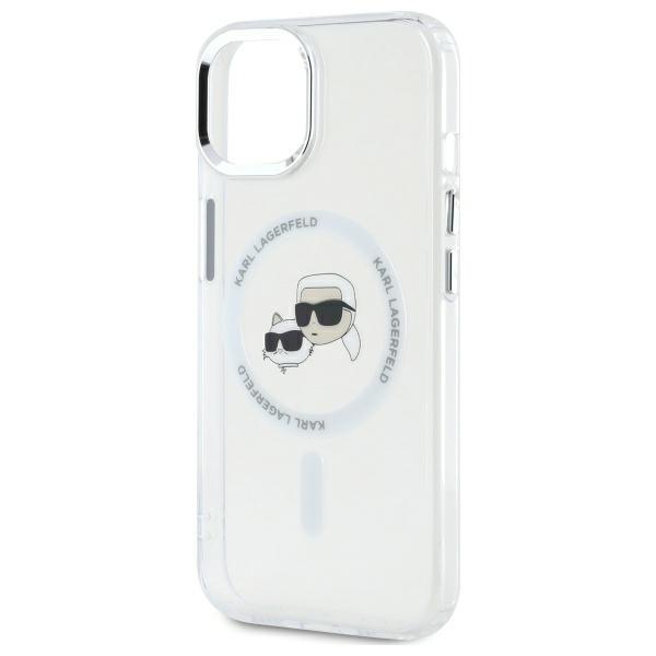 Karl Lagerfeld KLHMP14SHLSKCH iPhone 14 6.1" white/white hardcase IML Metal Karl&Choupette Head MagSafe