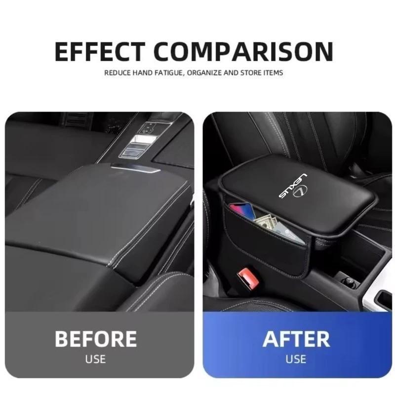 For Lexus IS250 IS200 CT200h GS300 LS430 RX450h LX57 Car Armrest Cushion Cover Leather Seat Center Pad Accessories