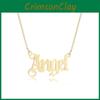 Шикарное серебряное колье с инициалом ангела для женщин, идеально для подарков и повседневной носки