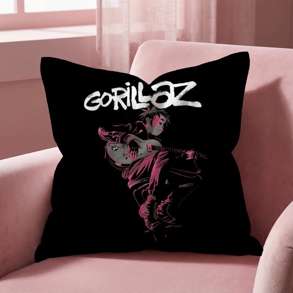 Band Cool G-Gorillaz Cushion Cover Multi-Scene Pillow Cover for Home & Car - Reversible, Soft & Durable for Daily Use