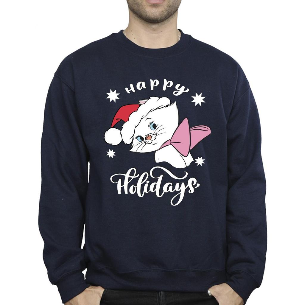 Disney Mens The Aristocats Happy Holidays Sweatshirt