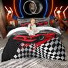 Комплект пододеяльника Homewish Speed Racing Car для мальчиков 2 шт./3 шт., Крутой комплект постельного белья со спортивным автомобилем, Пододеяльник на тему экстремального спорта