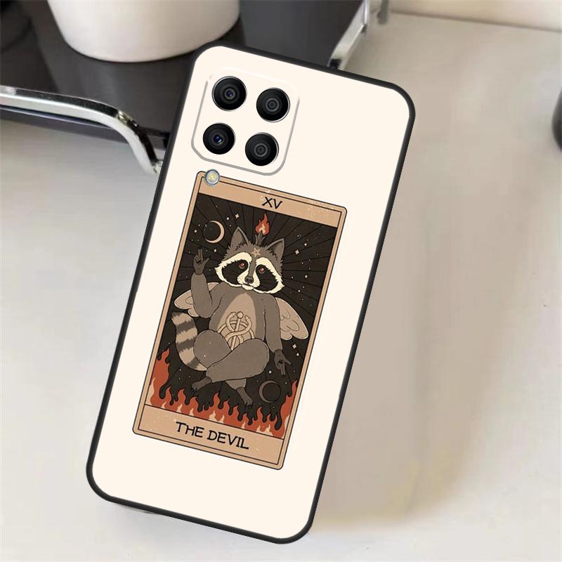 Raccoon Art Tarot Case For Samsung Galaxy M16 M36 M56 M33 M53 M13 M12 M32 M52 M20 M15 M55 M31 M14 M35 M34 M54