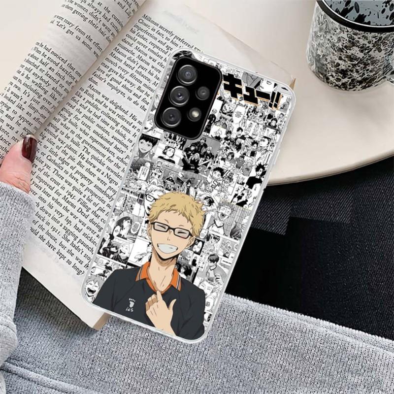 Haikyuu Kei Tsukishima Phone Case For Samsung Galaxy S10 S21 S22 Plus Ultra A91 A51 A21S A12 Transparent Phone Cover