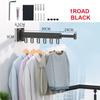 UNTIOR Retractable Cloth Drying Rack Collapsible Cloth Hanger Aluminum Wall Mount Indoor Space Saving Home Laundry Drying Rack