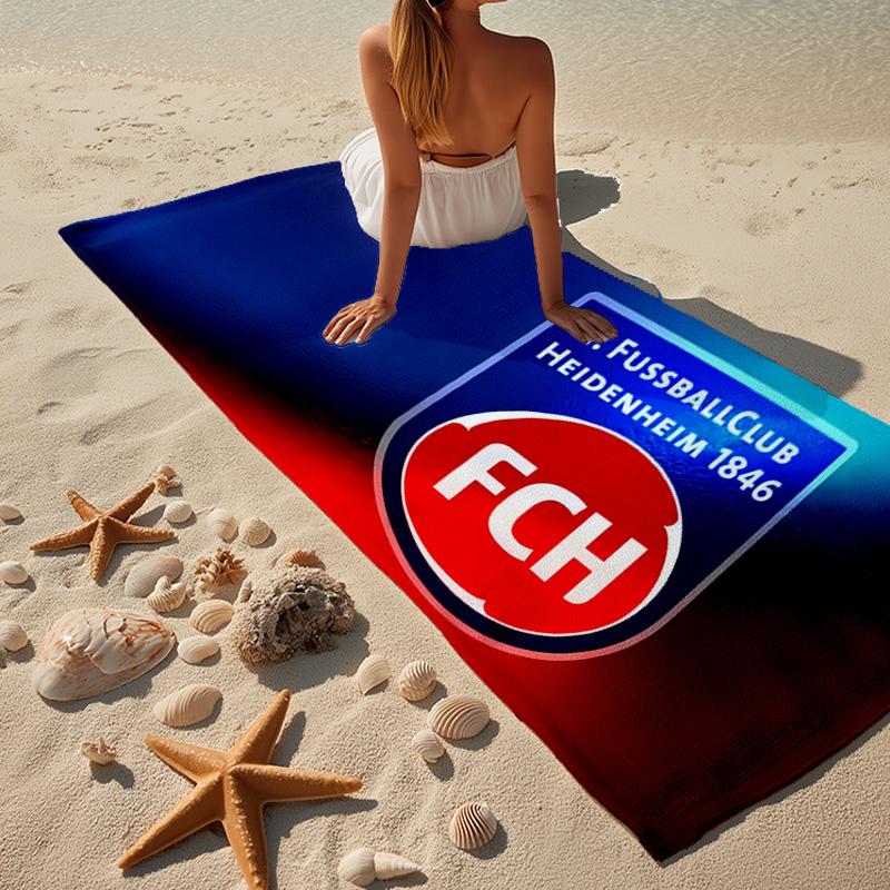 1PC Heidenheim Crest Beach Towel - Soft, Absorbent Microfiber, Lightweight, Ideal for The Beach, Parties, Travel, Camping fan gifts