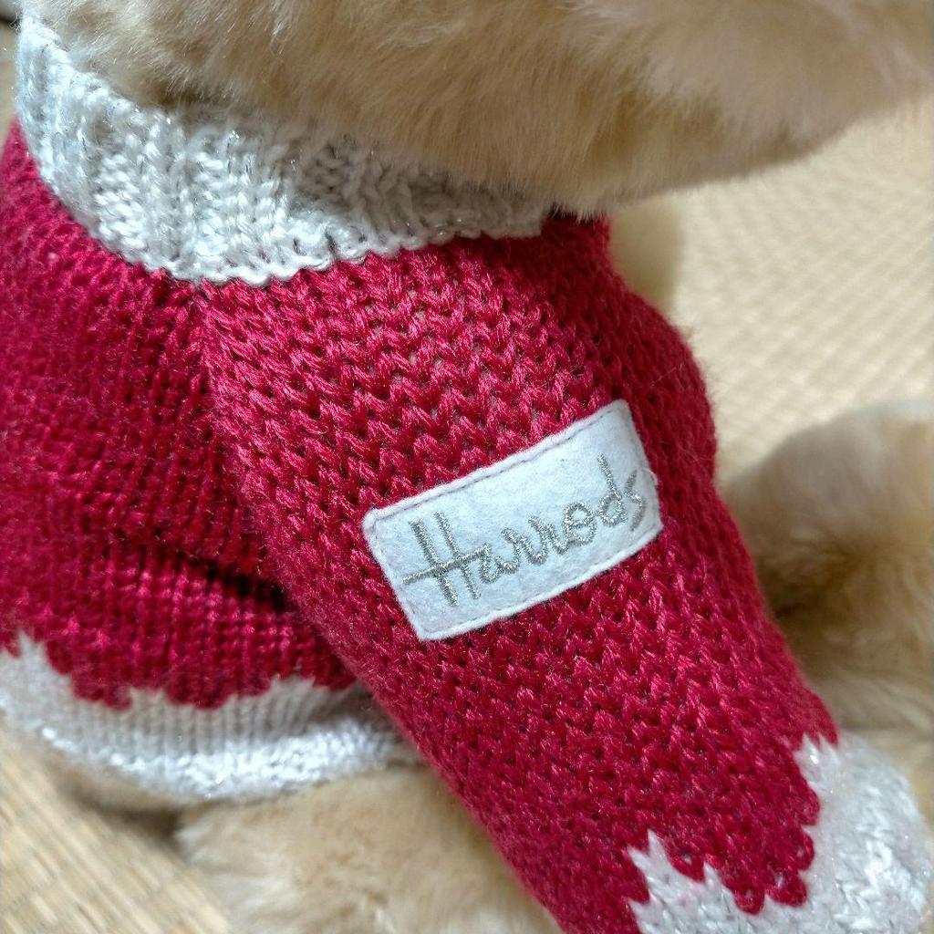 [Б/У] Отличное состояние Плюшевый мишка Harrods Рождественский Годовой мишка 2008 Ограниченный выпуск