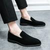 New Men's Pointed Black Yellow Suede Leather Oxford Formal Shoes Male Wedding Prom Homecoming Flats Sapato Social Masculino