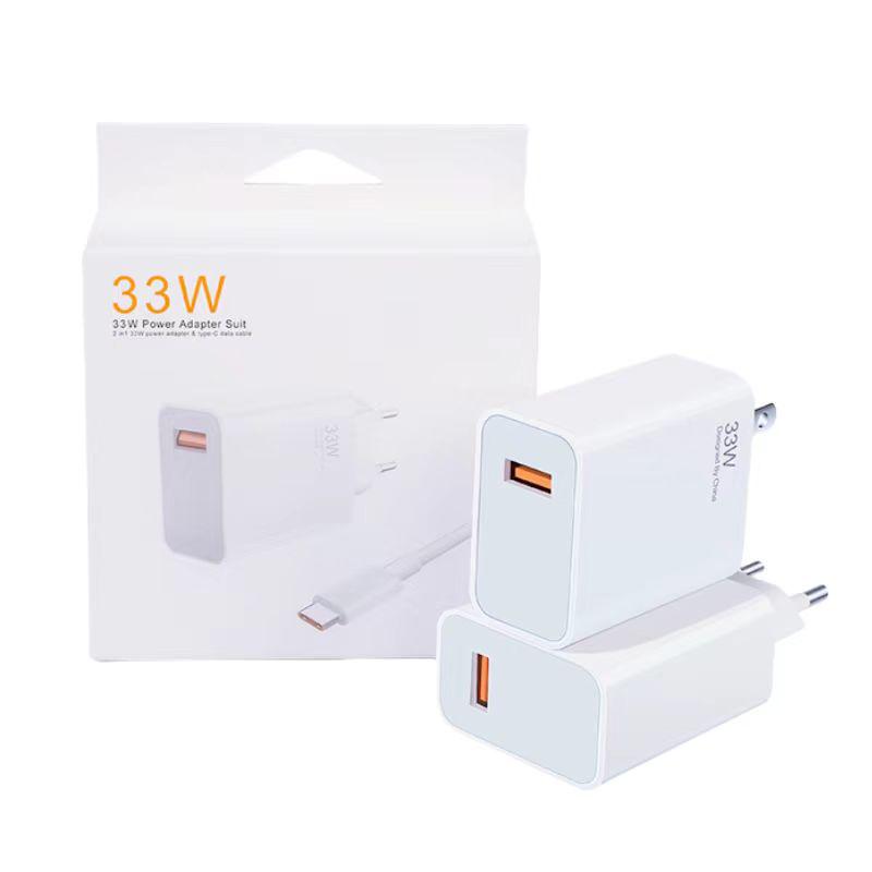Быстрое зарядное устройство Xiaomi 33 В для Великобритании/ЕС, USB-адаптер для зарядки мобильного телефона, Оригинальный комплект