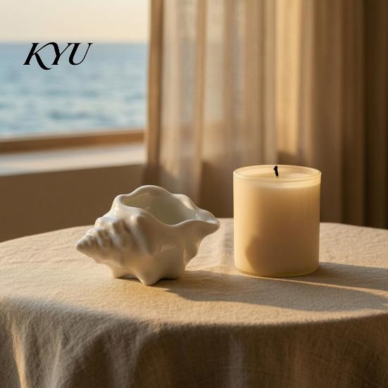 Modern Minimalist Home Decor Ornaments 3D Printed Conch Shell Storage Dish, Seashell Trinket Tray for Jewelry Simulation Sculpture Bedroom Keys, Ocean