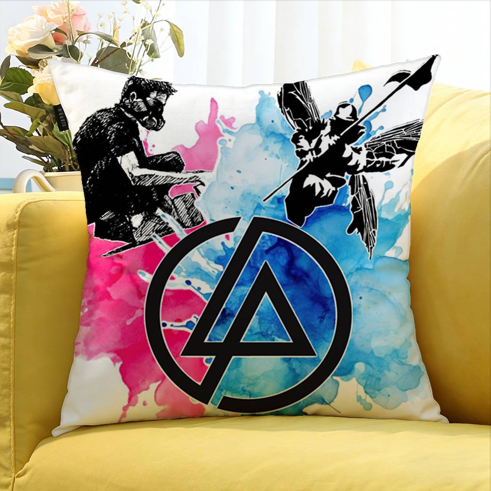 L-Linkin-S-Parks Cartoon Various Sizes Square Pillow Case For Car Home Bedchamber Decor