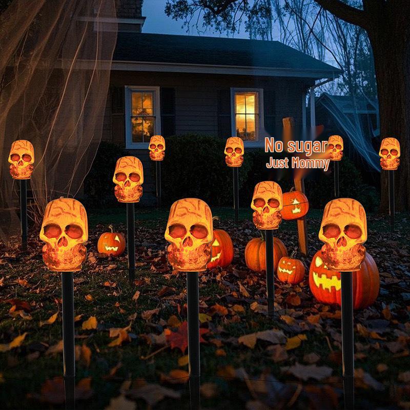 Solar LED Halloween Pumpkin Lantern for Outdoor Garden - Waterproof Decoration