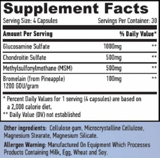 Haya Labs Комплекс глюкозамина, хондроитина и МСМ