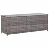 VidaXL Garden Storage Box Grey 150x50x60 Cm Woven Resin