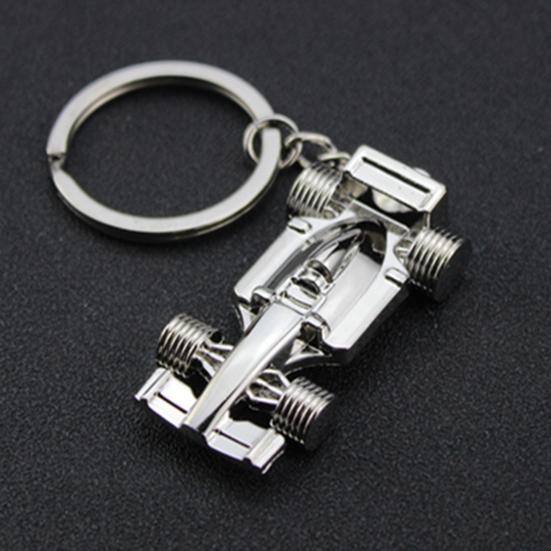 Брелок для ключей в виде гоночной машины, металлическая 3D-модель гоночного автомобиля, подвеска из сплава, декоративный аксессуар, подарок для автолюбителей, коллекционеров, мужчин и мальчиков