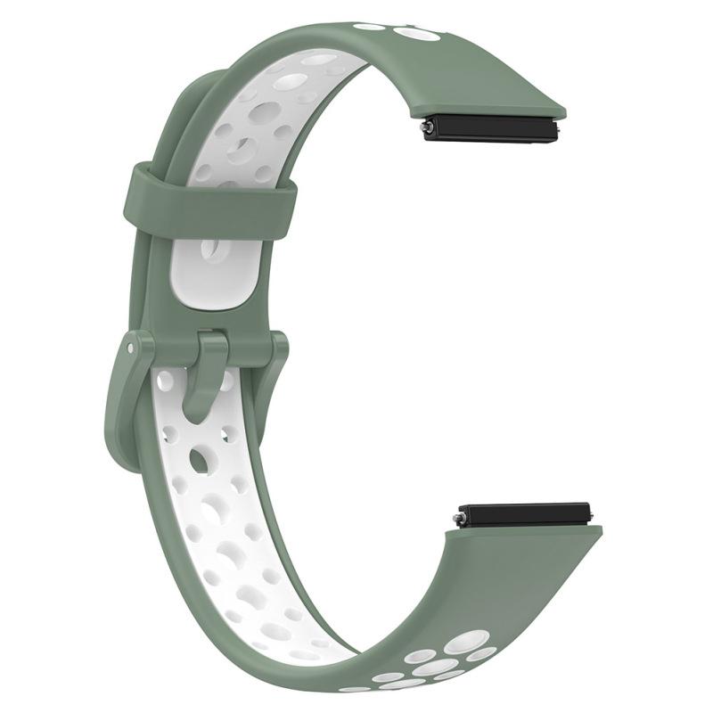 Двухцветный ремешок для часов, мягкий дышащий сменный ремешок контрастного цвета, совместимый с Huawei